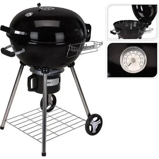 "Vargan Kettle Grill - Charcoal Grill - Cooking Surface 44 x 32 cm - Black image"