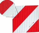 Warning sign, left-sided, made of aluminum