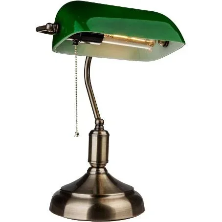 "VT-7151 Banker's lamp green glass - Retro vintage desk lamp - Notary lamp - E27 image"