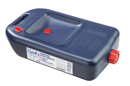 "Oil change canister, 10 litre capacity, suitable for cars and trucks image"