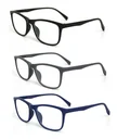 Reading glasses set of 3, +1.5 diopters