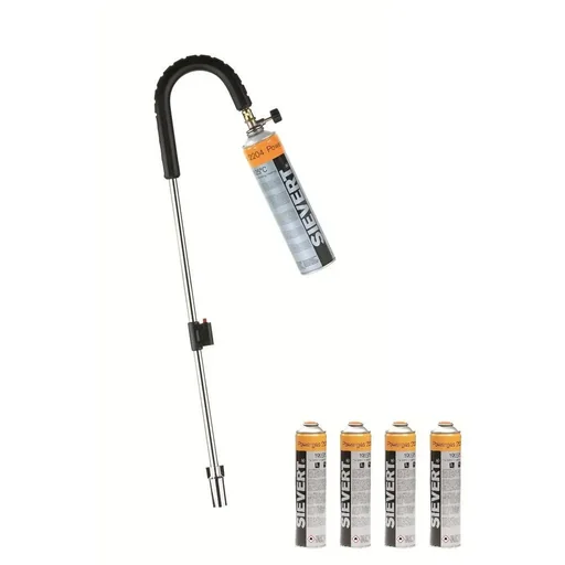 "Sievert weed burner with piezo and 4x Sievert gas bottle image"