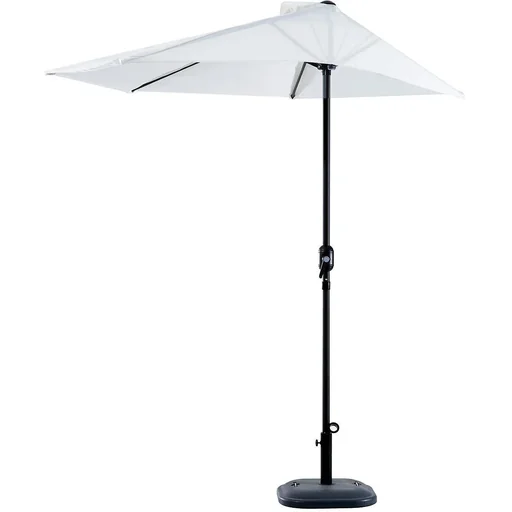 "Aluminium parasol crank umbrella semi-circular cream-white image"