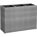 Polyrattan flowerpot grey 83x30.5x60cm