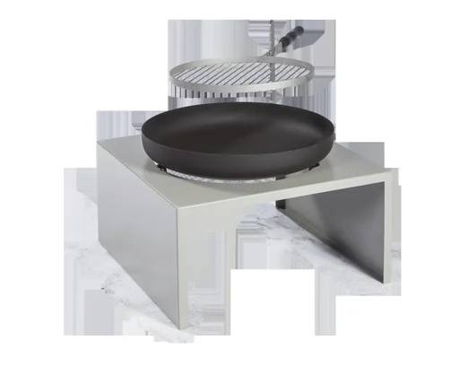 "Modern fire bowl with grill grate image"