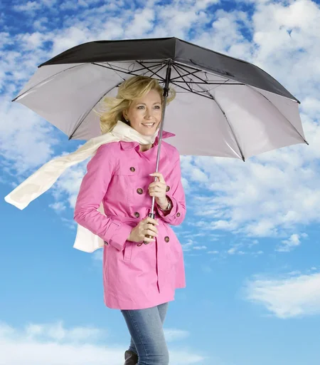 "Storm umbrella "Kyrill", black/silver image"