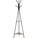 Clothes rack with 2 shelves black