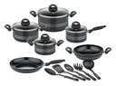 15-piece Milano Nero cookware set