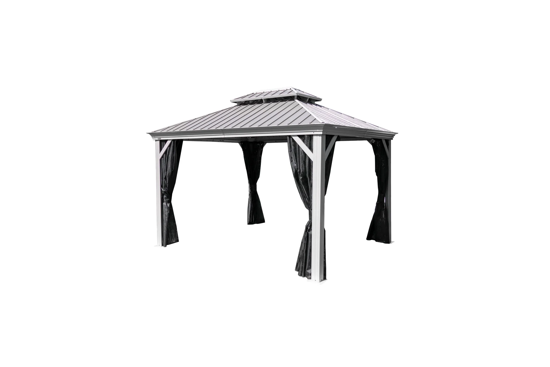 "Ensemble de rideaux Sojag pour le pavillon Messina 12x16, couleur champagne image"