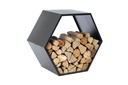 Westmann Étagère à bois de chauffage Biene Acier noir