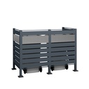 Westmann Habillage de poubelles Planum 2er 120 cm anthracite (2× 240 L)