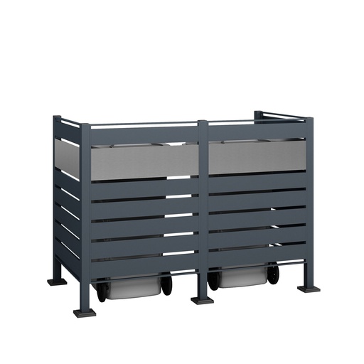 "Westmann Habillage de poubelles Planum 2er 120 cm anthracite (2× 240 L) image"