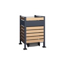 Westmann Habillage de poubelle Planum 1er 120 cm effet bois (1× 240 L)