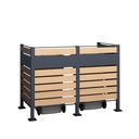 Westmann Habillage de poubelles Planum 2x 120 cm effet bois (2× 240 L)