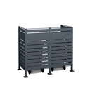 Westmann Habillage de poubelles Planum pour 2 bacs 150 cm anthracite (2× 240 L)