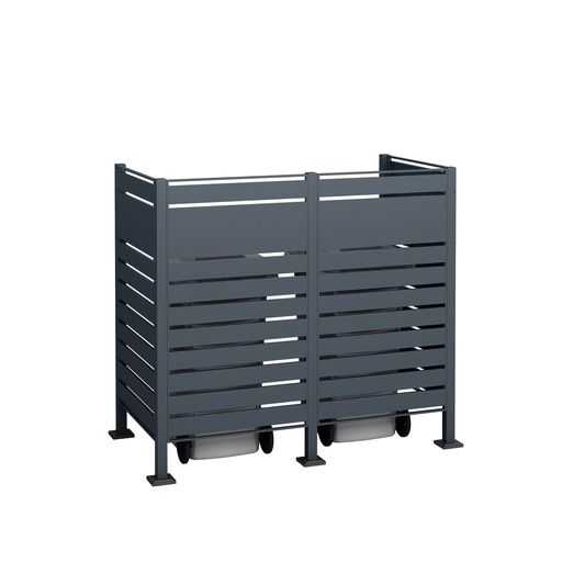 "Westmann Habillage de poubelles Planum pour 2 bacs 150 cm anthracite (2× 240 L) image"