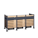 Westmann Habillage de poubelles Planum 3 unités 120 cm effet bois (3× 240 L)