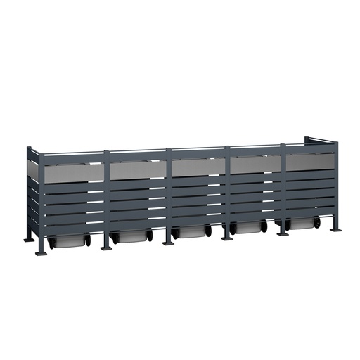 "Westmann Habillage de poubelles Planum 5 unités 120 cm anthracite (5× 240 L) image"
