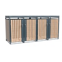Westmann Boîte à poubelles Planta 4 places anthracite (4× 240 L)