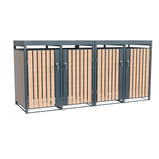 "Westmann Boîte à poubelles Planta 4 places anthracite (4× 240 L) image"