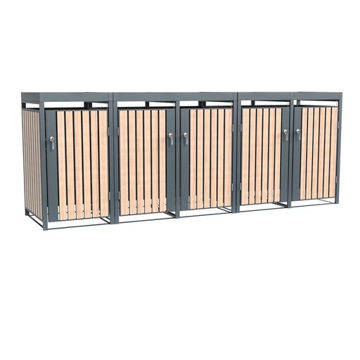 "Westmann Boîte à poubelles Planta 5 places anthracite (5× 240 L) image"