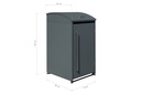 Westmann Boîte à ordures Moderna 1er anthracite (1× 240 L)