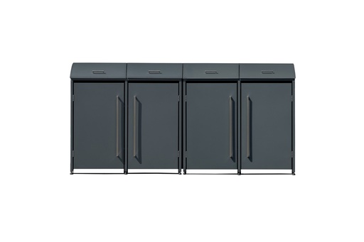 "Westmann Boîte à poubelles Moderna 4 places anthracite (4× 240 L) image"