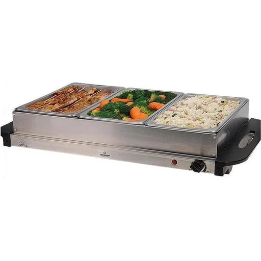 "Buffet warmer made of stainless steel 300W 53 x 35 x 10cm image"