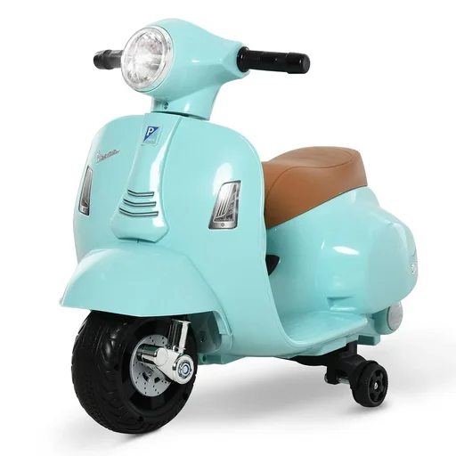 "VESPA electric motorcycle for children, electric vehicle for 18-36 months, 3 km/h, LED light, sound, PP plastic, metal, green image"