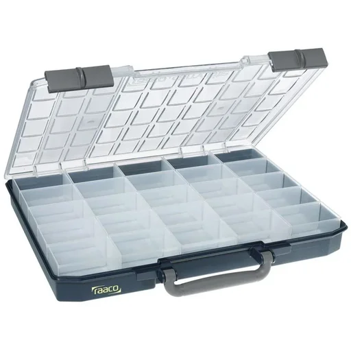"Raaco assortment box CarryLite 55 5x10 25 shelves image"