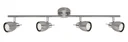 LED ceiling light, 12 watts, GU10, matt nickel