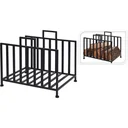 Pro Garden Firewood Rack - 41 x 31 x 35cm - Black