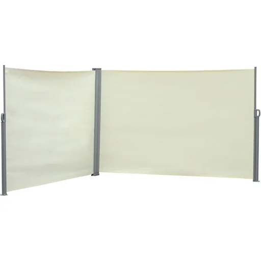 "Side awning, privacy and sun protection, side blind, polyester, cream, 6 x 1.8 m image"