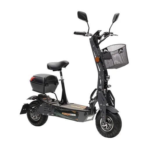"E-scooter "Evoking" Safety 20 km/h including indicators and luggage case, black image"