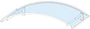 Arched canopy type BV Secco, 1500 x 900 x 320 mm, stainless steel