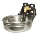 Drinking bowl with pipe valve E21, stainless steel