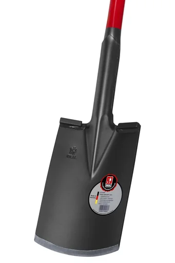 "Spade power spade, blade thickness 5 mm, welded step protection powder-coated, wooden knob, steel tube handle 92 cm image"