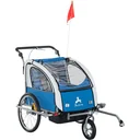 Child trailer 2 in 1 bicycle trailer jogger 360° rotatable blue-grey