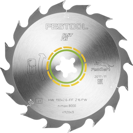 "Universal saw blade HW 190 x 2.6 FF W32 image"
