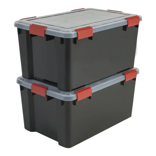 "Waterproof box AT-L BkR/C/D, black, 50 liters, set of 2 image"