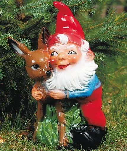 "Dwarf with deer 30 cm image"