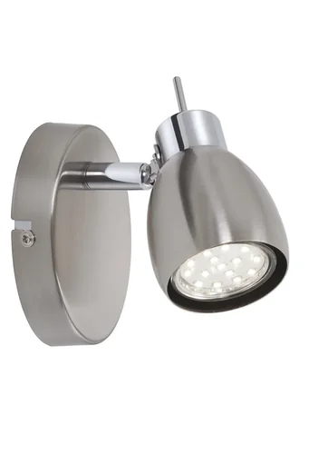 "LED spot wall light, 3 watts, GU10, matt nickel image"