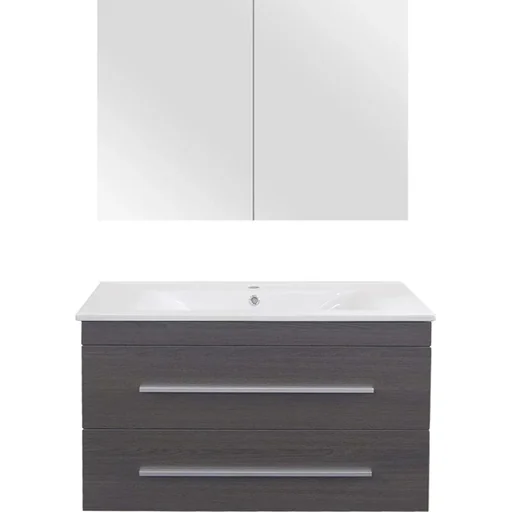 "Bathroom furniture Style 90cm - black oak image"