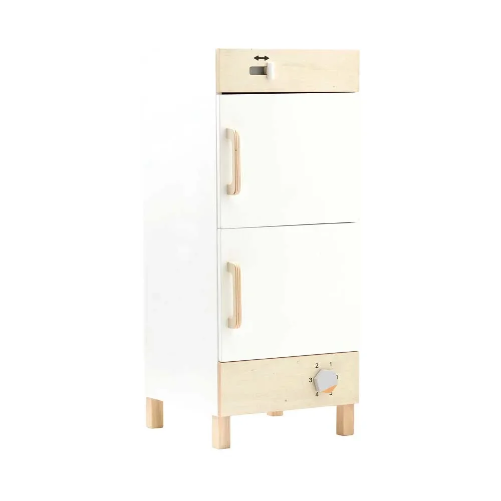 "Kids Concept Réfrigérateur en bois blanc avec nature image"