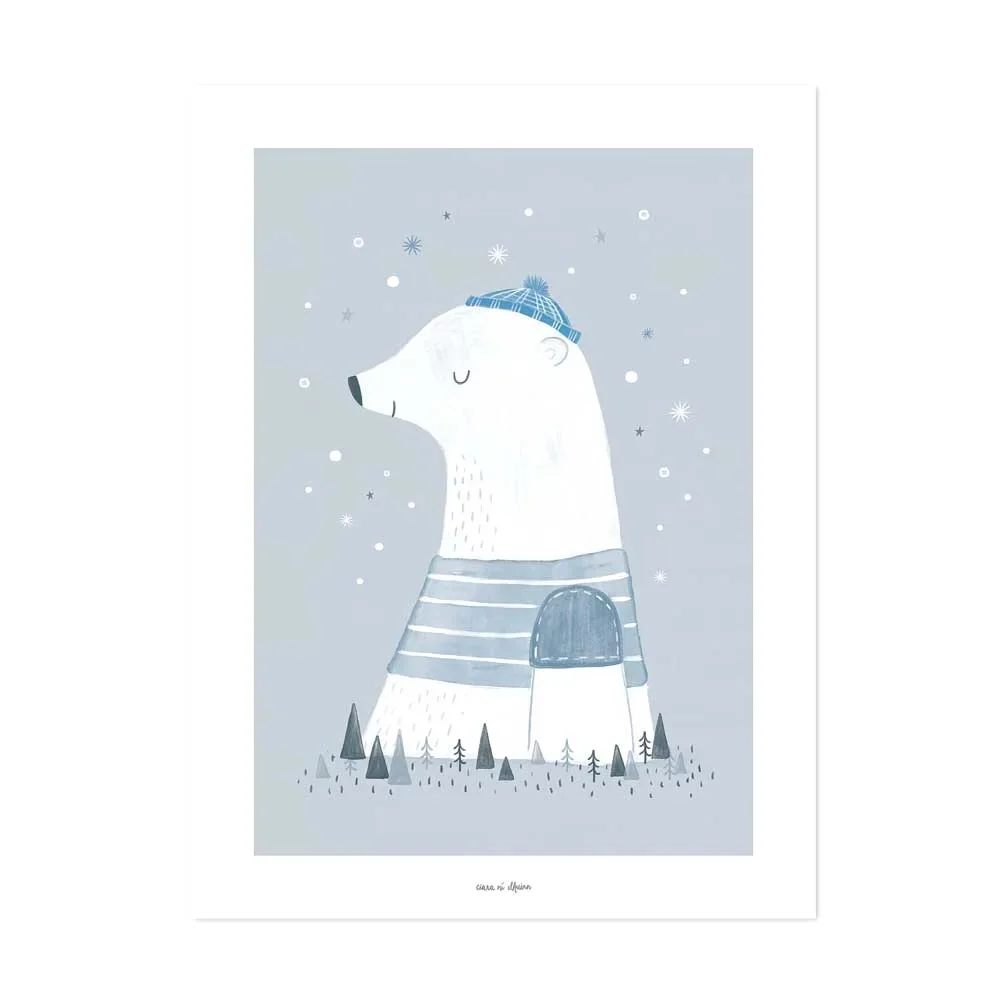 "Lilipinso Poster Olaf ours polaire gris blanc image"