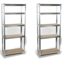 2x storage rack 5 shelves 172 x 75 x 30cm