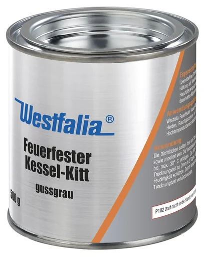 "Fireproof cement for furnaces, grey, temperature-resistant up to 1100 °C, 500 g image"