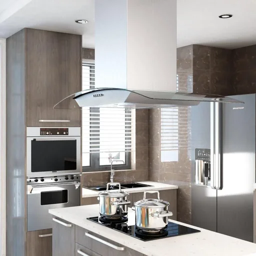 "Island hood 756 m³/h LED 90 cm stainless steel image"