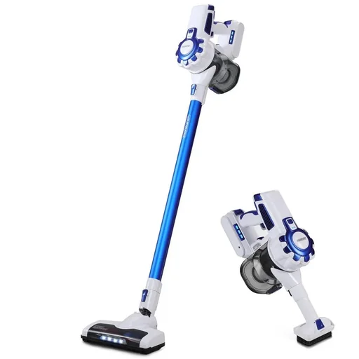 "Cordless vacuum cleaner - All in 1 including charging station etc. on the battery MZ5 White/Blue image"