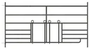 Sheep panel 1.83 meters with 2 lamb hatches